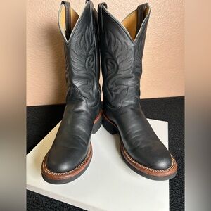 JUSTIN Women's Roper Cowboy Boots L5002 Tekno Crepe Sole, Black, Size 6.5